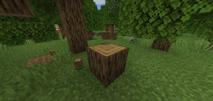 Conseguir madera en Minecraft