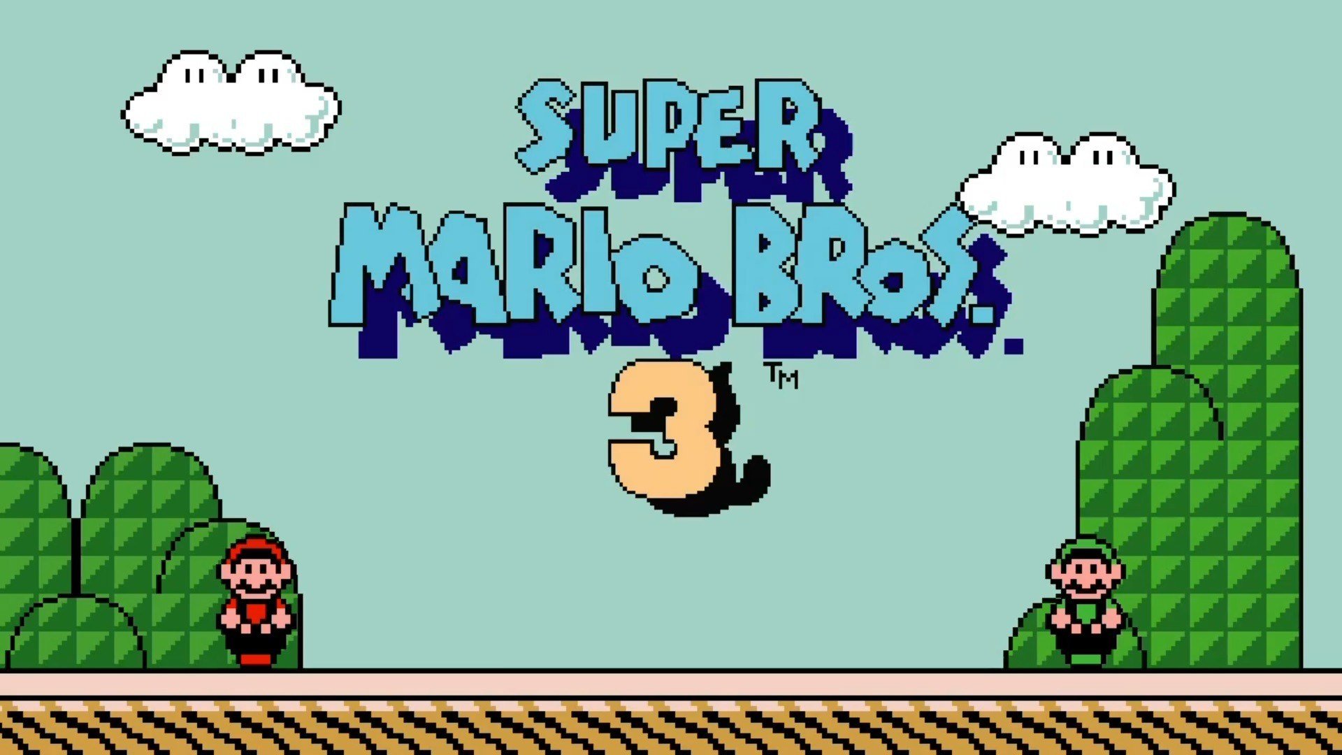 Pantalla de inicio Super Mario Bros 3