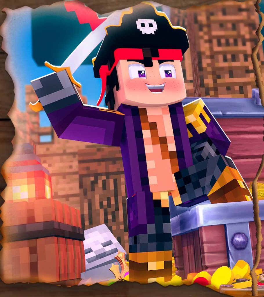 Integrantes de la serie de piratas en minecraft Vegetta serie piratas en minecraft