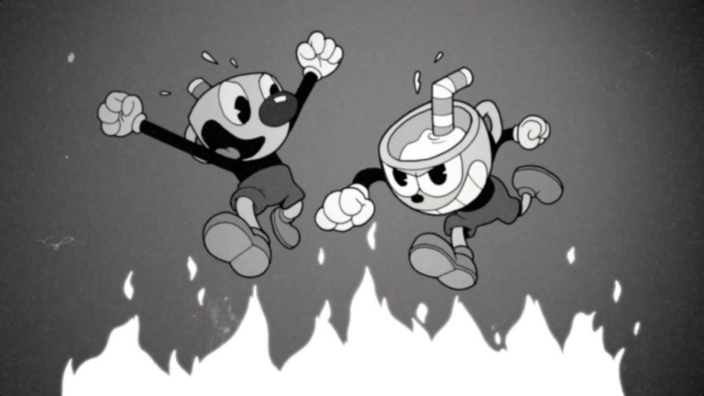Cuphead black and white