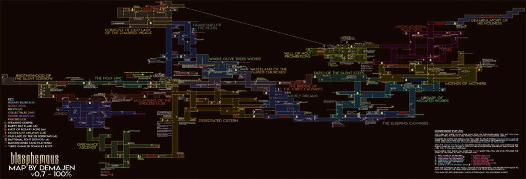 Mapa completo de blasphemous